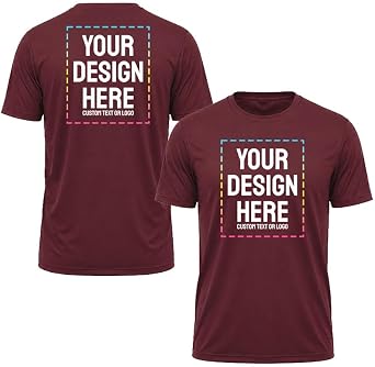 Custom Dry Fit T-Shirts with UPF 50+ Sun Protection Moisture-Wicking Short Sleeve Performance Tee for Men & Women