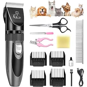 Maquina Cortar Pelo Perros Profesiona | Cortapelos para animales | Cortapelos de Bajo Ruido Carga Rápida | Cortadora para Gatos, Mascotas