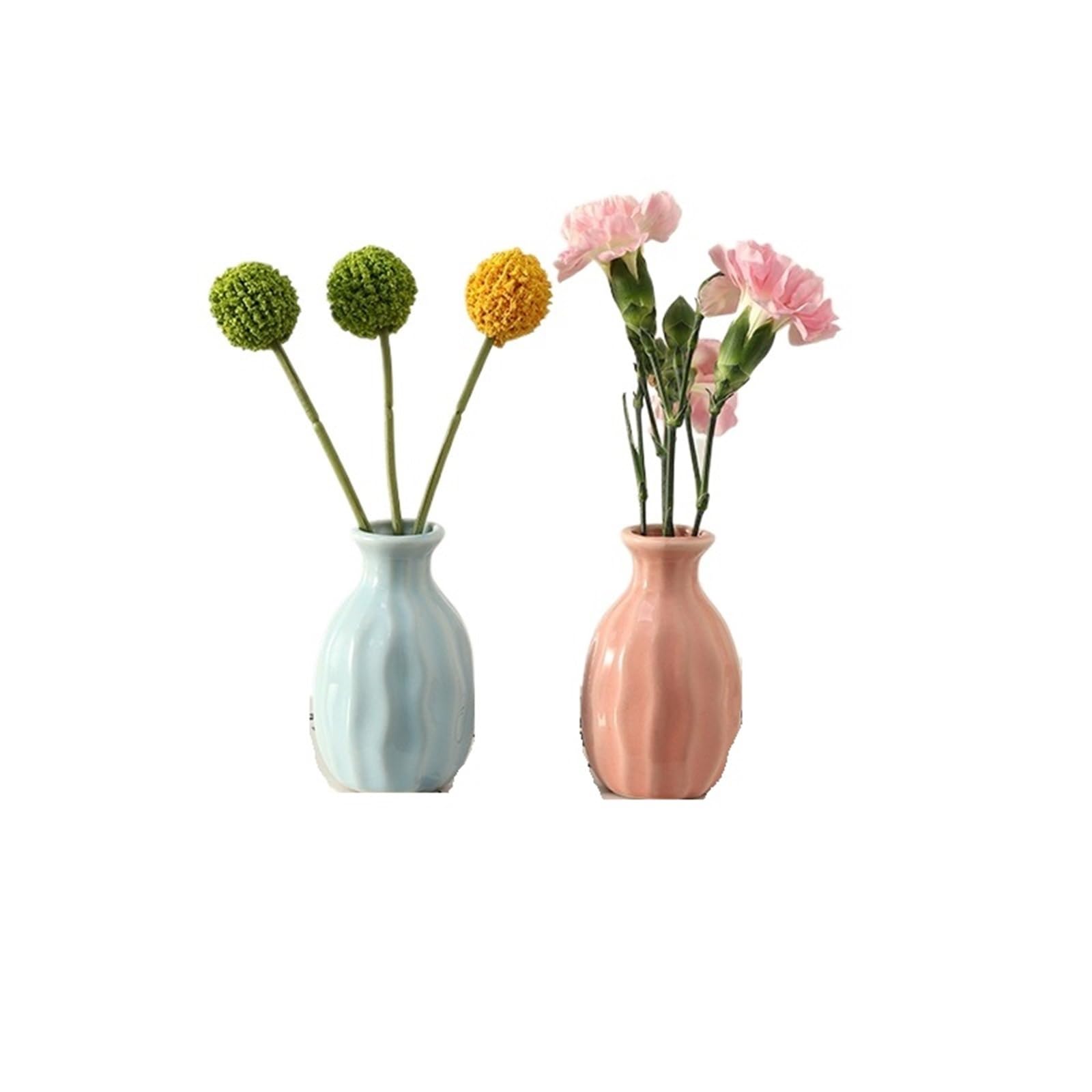 Mini Vase Flower Vase Hydroponics Vases Creative Room Decor Mini Plant Bottle Pots Desktop Ornament Craft(2PCS setH)