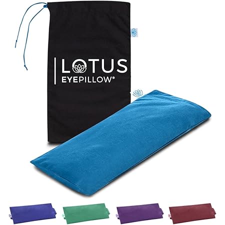 Lotus Weighted Lavender Eye Pillow|Sleeping & Meditation Mask|Yoga Eye Pillow |Lavender Aromatherapy Eye Pillow | Hot or Cold Pack| Head Ache Relief | Sleep mask Relaxing Gift Men, Women & Employees