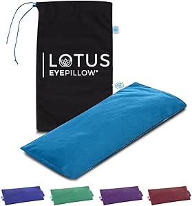 Lotus Weighted Lavender Eye Pillow|Sleeping &amp; Meditation Mask|Yoga Eye Pillow |Lavender Aromatherapy Eye Pillow | Hot or Cold Pack| Head Ache Relief | Sleep mask Relaxing Gift Men, Women &amp; Employees