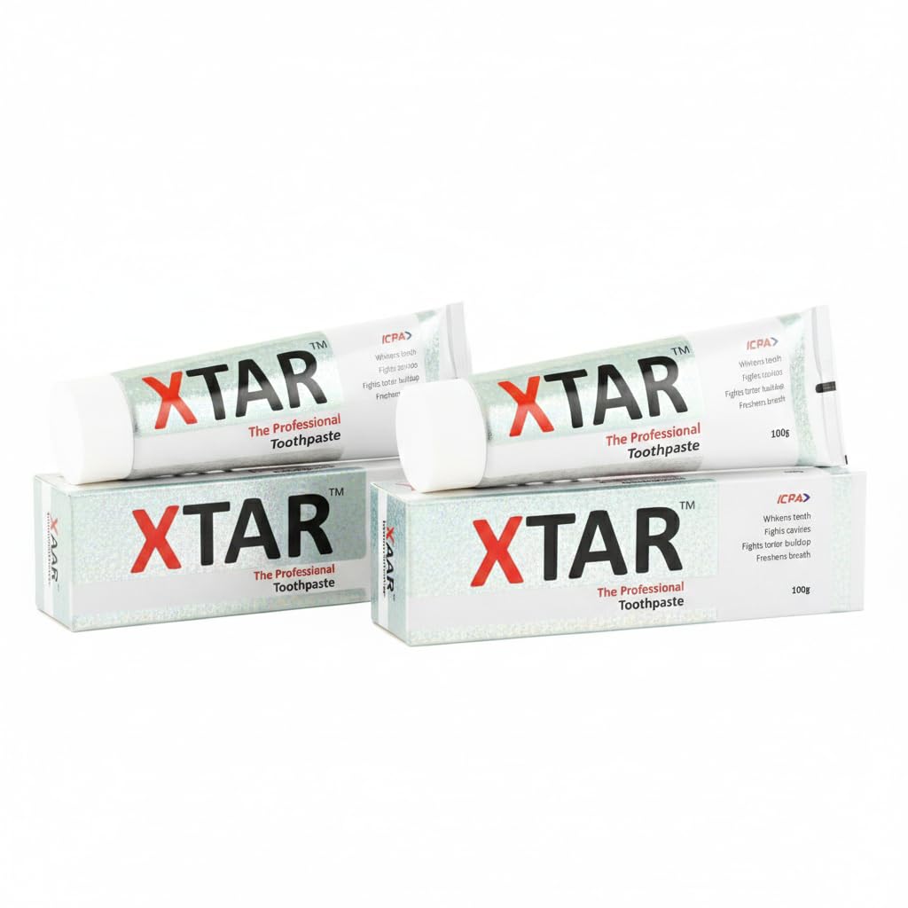 - ICPA Xtar Whitening Toothpaste |Helps Remove Surface Stains | Whitens Teeth, Enamel Safe | For Daily Use100 Gm (Pack of 2)