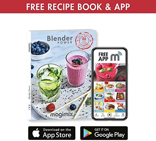 Magimix Blender Power 4 | Quiet Mark Approval | Metal/Glass | 1300W | 1.8L | Satin | 11630