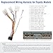 Jayubien Radio Wiring Harness for Toyota ISO Wire Harness Replacement 16Pin Android Car Stereo Adapter with 20Pin SWC Plug Reverse Cable Butt Connector 2012 and Below