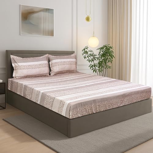 Image of Signature Reversible Super Soft Double Bed Comforter /Quilt Set 350GSM 88x90 inches, and Fitted Elastic Bed Sheet with Pillow Covers (Sunny Day, Fitted Bedsheet with Pillow Covers Only)