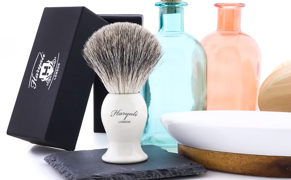Haryali-London-Shaving-Brush-Super-Badger-Shaving-Brush-Shaving-Cream-Brush-for-Smooth-and-Soft-Traditional-Shaving-Black-Color-Perfect-with-Any-Shaving-Cream-or-Shaving-Soap