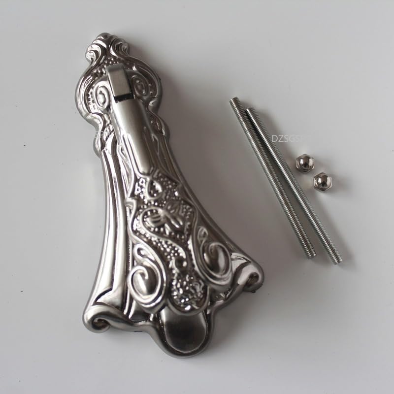 Retro Door Peep Hole Decor Furniture Hardware European Printed Knocker Coffee Bronze Door Knocker Knob Antique Knock Ring Handle - (Color: wire drawing)