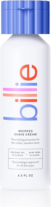Creme de barbear Billie com textura aerada, fragrância de lavanda e bergamota, 6,5 oz, pacote com 12