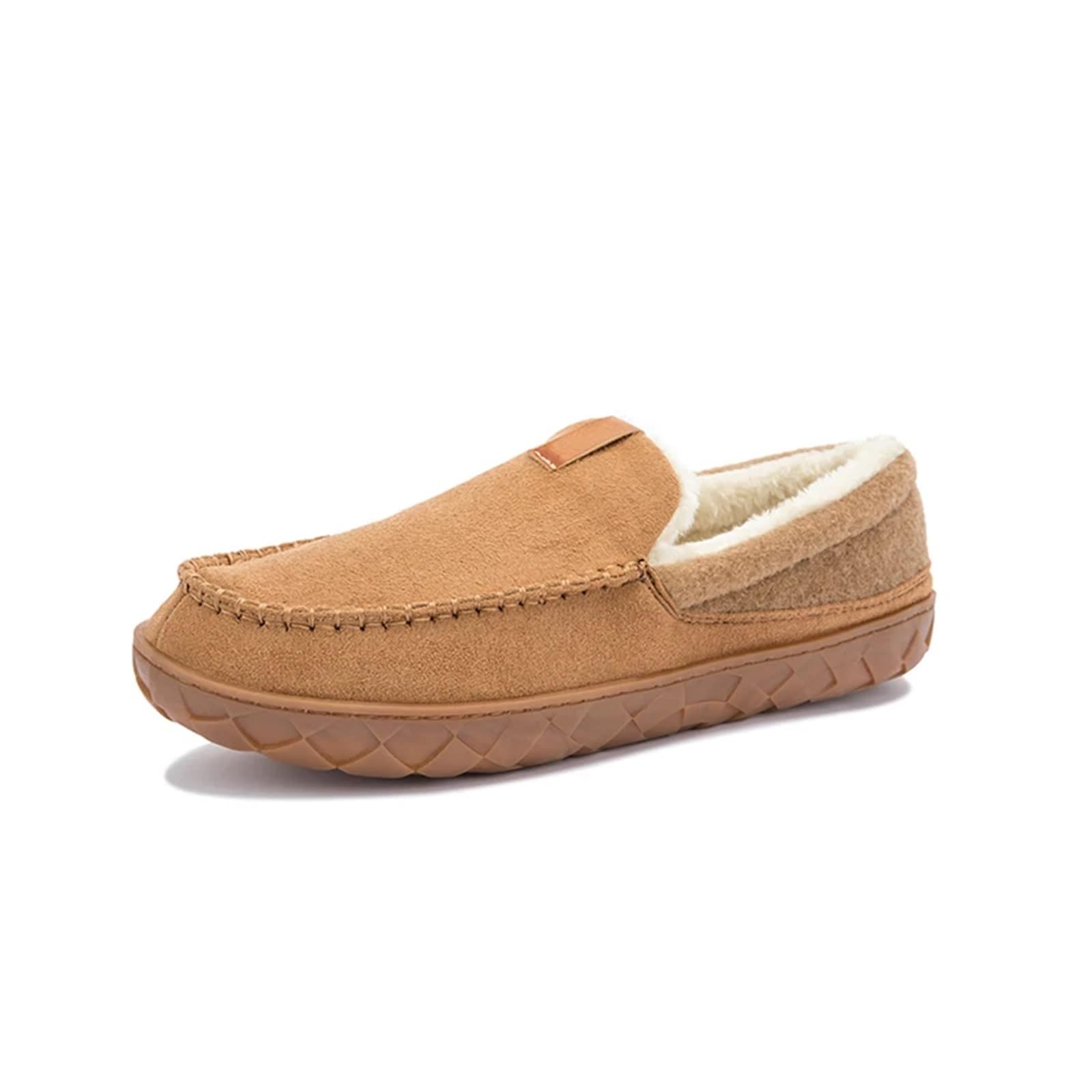 Ciabatte Uomo Pantofole Da Uomo Invernali Casa Scarpe Tendenza Calde Stivaletti Di Cotone In Feltro Mocassino Calzature Camera