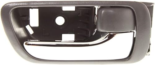 Miniatura 2 de KarParts360 Manija de puerta interior para Toyota Camry 2002 03 04 05 2006 lado del pasajero delantero o trasero bisel gris con palanca cromada |