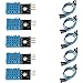 HiLetgo 5pcs DHT11 Digital Temperature & Humidity Sensor Module - 3.3V-5V, 0-50C, 20%-95% RH with Dupont Wires