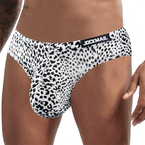 JOCKMAIL Mens Breathable Briefs Mens Athletic Underwear Men's Printed Briefs with 3D U-Pouch