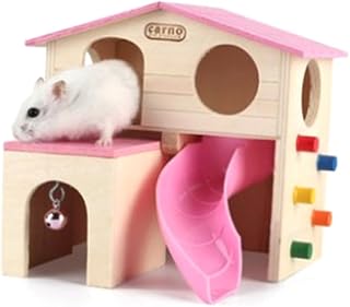 Hohopeti Pequenos Animais De Estimação Esconderijo Casa De Hamster Com Escada Brinquedos De Hamster Cama Hamster Gerbil Esconderijo Casa De Hamster Playground Cama De Hamster Brinquedos De
