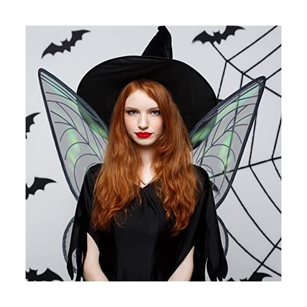 Quescu fairy wings for adults,butterfly wings for girls,angel wings,fairy costume for women halloween dress up party favor - image 7