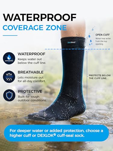 Image of DexShell Ultralite Waterproof Socks | Waterproof below cuff; Moisture-permeable membrane; Walking, commuting & wet weather
