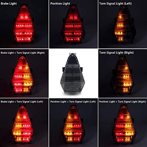 Luz Traseira Integrada Led De Sinal De Viragem Luz De Freio Para Yamaha YZF R6 2006-2011