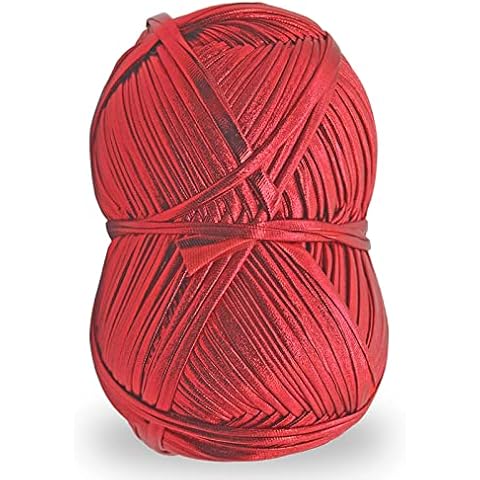 NOTIONSLAND 200g Metallic T-Shirt Yarn, Glossing Yarn, Metallic Knitting Yarn, Shiny T-Shirt Yarn, Metallic Yarn for Crochet Bags, Baskets Cover