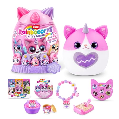 Rainbocorns Kitty Mania de ZURU, Peluche para niñas (PURRL)