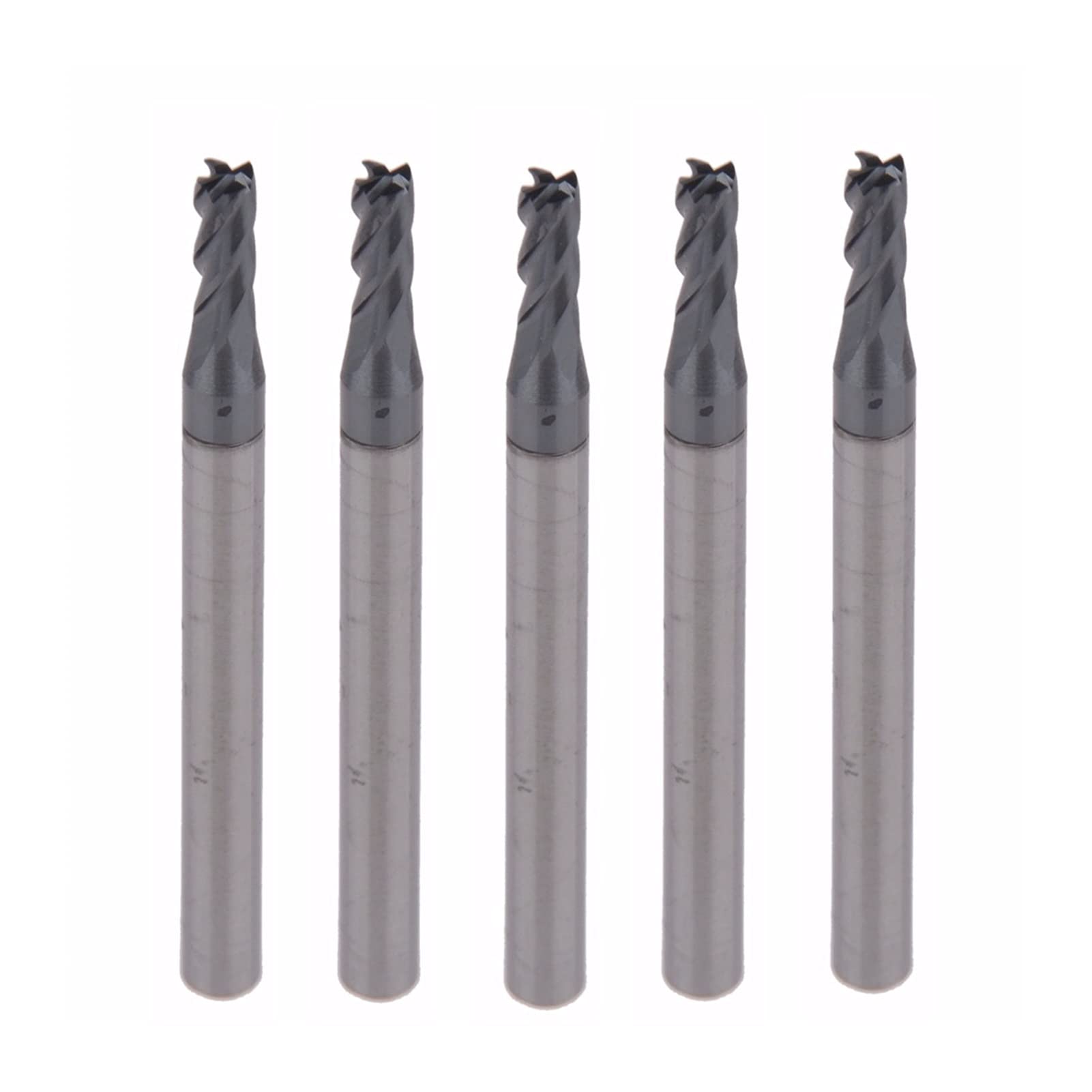 Fraise à queue D3850 anti-vibration lot de 5 outils de perçage 4 cannelures fraises CNC métaux