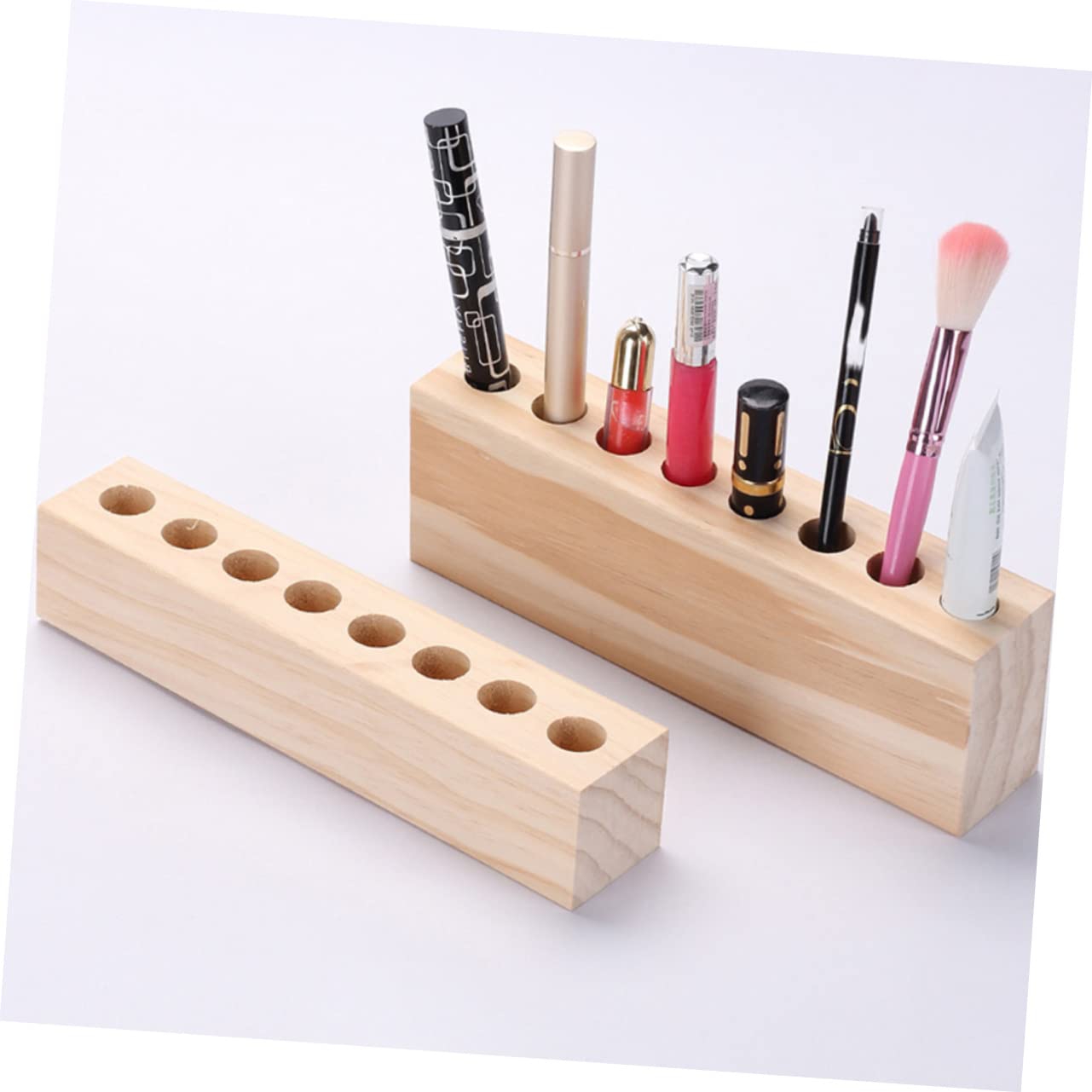 FRCOLOR Make Up Pinselhalter mit Mehreren Fächern Kratzfest und Verschleißfest 2 Stück zur Aufbewahrung von Lippenstiften und Kosmetikpinseln dem Schreibtisch