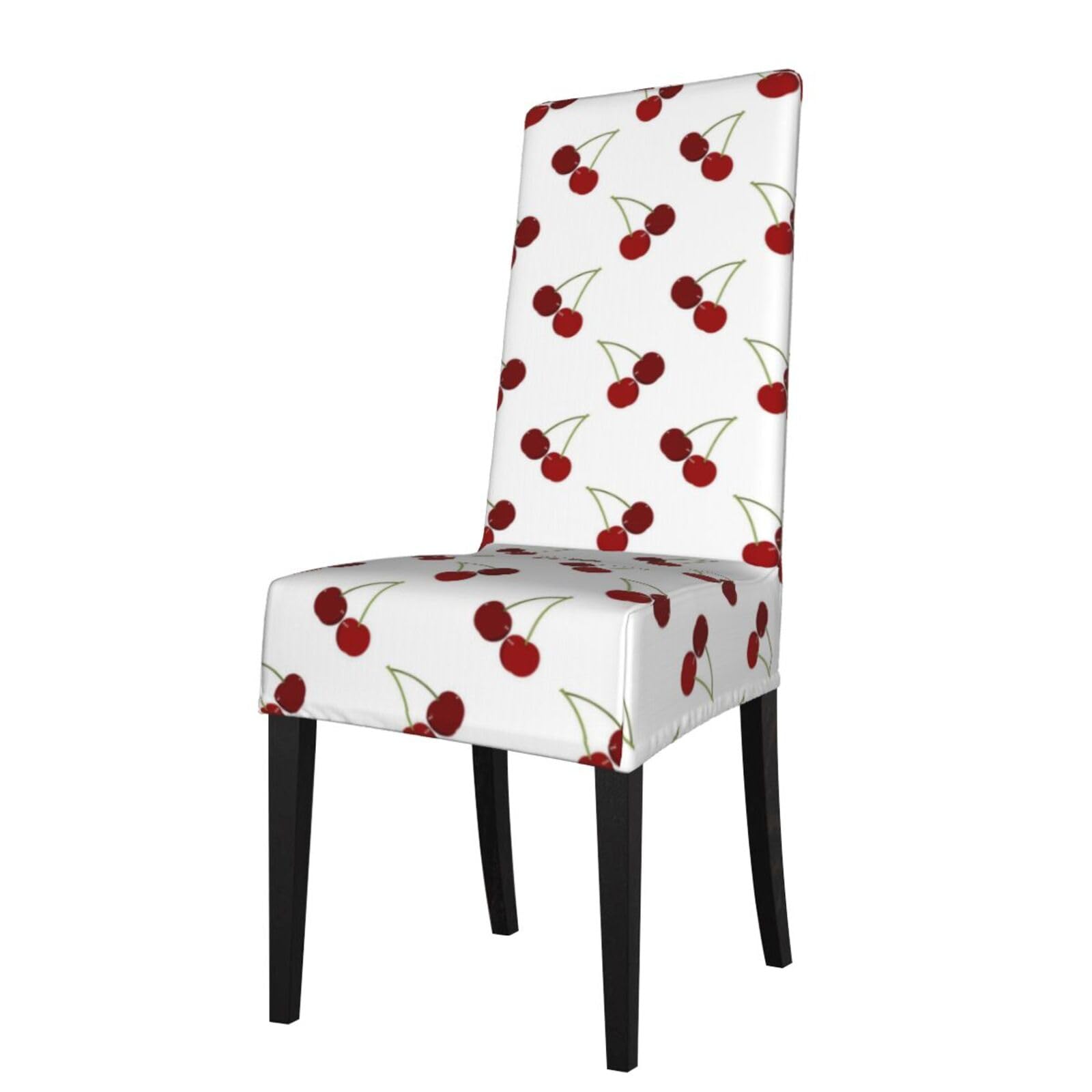 LKYMOH Cute Cherry Pattern, Chair Covers Stretch Chair Slipcovers for Dining Room, for Party Pet Protection Universal Fit Soft Polyester