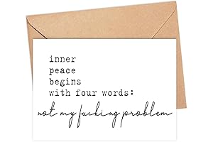 Inner Fucking Peace Card: The Perfect Way to Express Your 'Not My Fucking Problem' Attitude