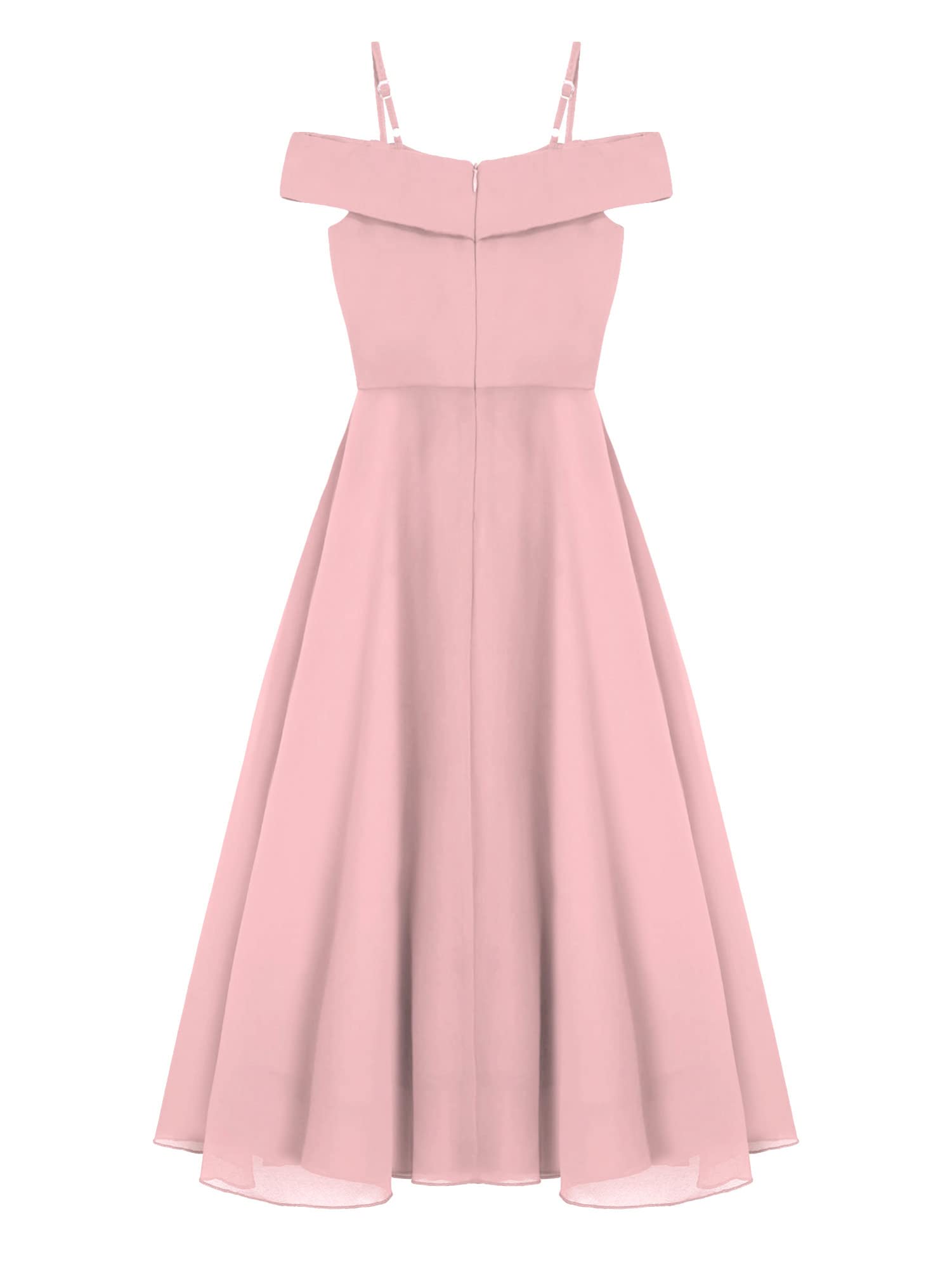 IEFIEL Enfant Robe Princesse Soirée Mariage Cérémonie Fille Bretelle Robe de Demoiselle d'honneur Fleur Hors Epaules Dénudées Corsage Taille Haute