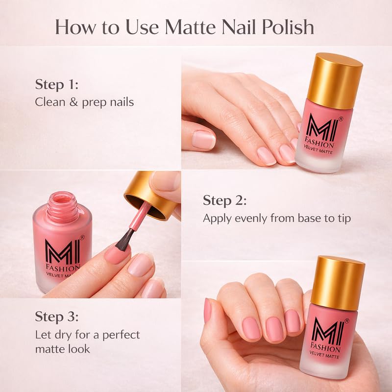 Buy MI Fashion Nail Paint For Different Occasions Matte Nail Paint