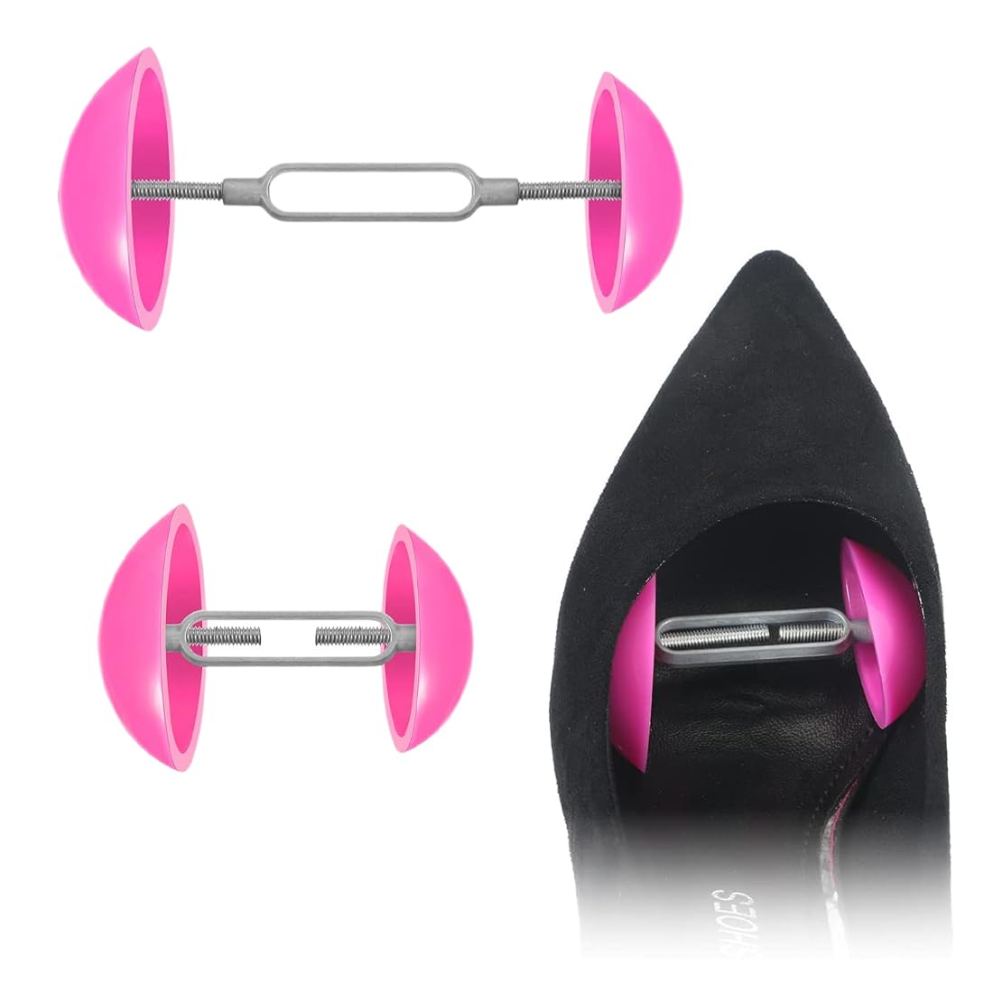 2 Pcs Estirador de Zapatos Antideslizante Ajustable, Ligero y Portátil, Horma Para Zapatos de Cuero, Botas, Tacones Altos, Zapatillas de Deporte, Ensanchador de Hormas para Botas (7-12 cm)