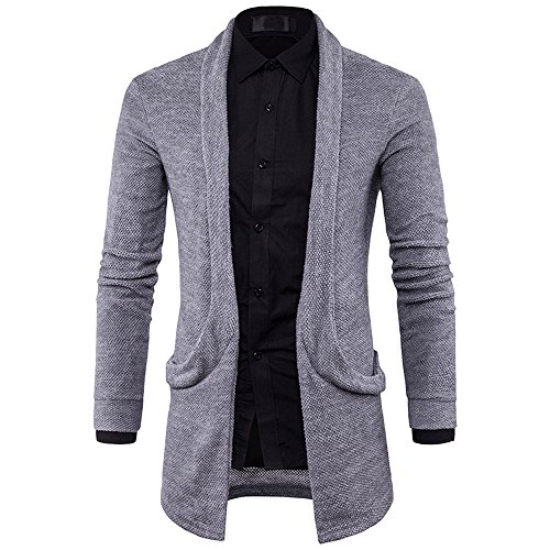 Preisvergleich Produktbild Day.LIN Herrenjacke Strickjacke Cardigan Langarmshirt Wasserfall Strickmantel