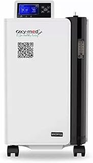 Oxy-Med Mini 5 LPM Oxygen Concentrator with 95%(+/-3%) Purity of Oxygen | Inbuilt Nebulizer & Oxygen Purity Display | Low Noise Home Oxygen Machine | Oxygen Therapy | 3 Years All India Warranty