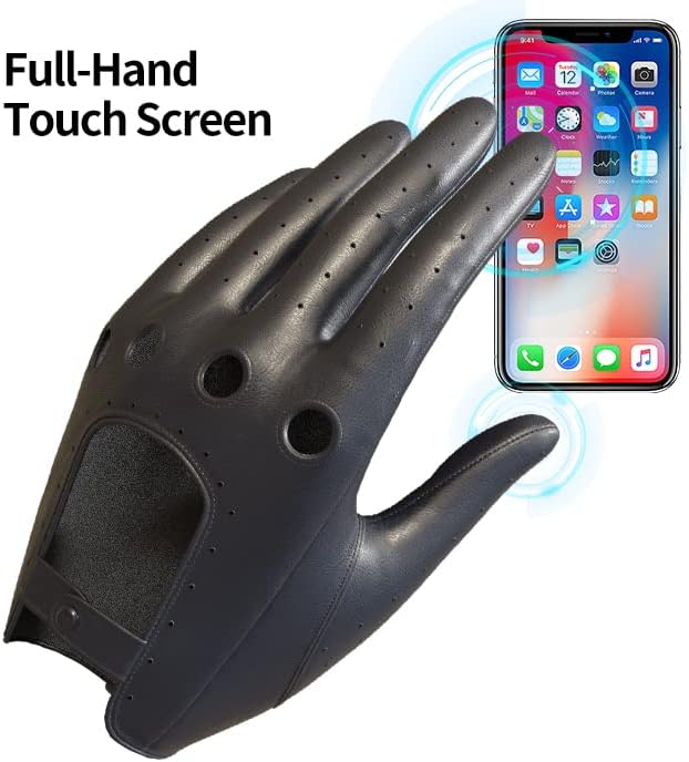 MGGMOKAY Women's Leather Driving Gloves Touchscreen Thin Soft Sheepskin Motorcycle Riding Gloves Unlined - Image 3
