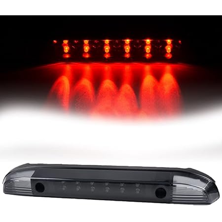 G-PLUS Alo487673 Red LED 3rd Brake Cargo Light For 2001-2004 Nissan Frontier Pickup - Chrome Housing, DOT/SAE Certified Red LED Center High Mount Light - Foto 5