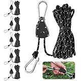 Photo Gallery breanifull 6 corde di tensionamento con tenditore per corda, colore nero, 1/8", con tenditore, 4 m, cricchetto regolabile con gancio φ 4 mm, corde di tensione riflettenti per tenda da sole Photo Gallery breanifull 6 corde di tensionamento con tenditore per corda, colore nero, 1/8", con tenditore, 4 m, cricchetto regolabile con gancio φ 4 mm, corde di tensione riflettenti per tenda da sole