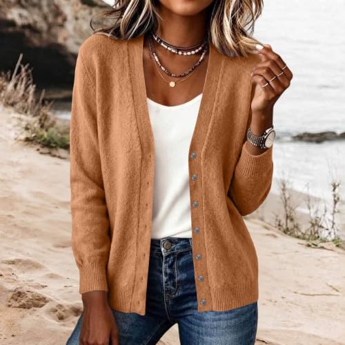 Cardigan Sweaters for Women V Neck Long Sleeve Knit Cardigans Shrug - image 2