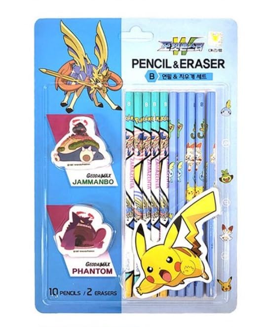Set de 10 lápices B Pikachu con 2 borradores miniatura 2