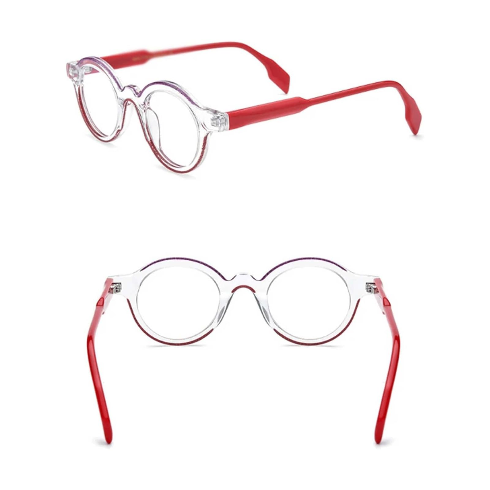 Montature Montature per Occhiali Portatili Montature per Occhiali in Acetato Lenti Trasparenti Creative Montature per Occhiali Occhiali dal Design ergonomico Comodo da Indossare