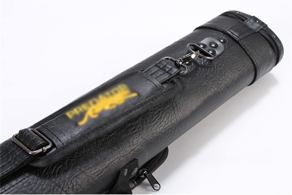 Pool Cue Case Billiard Cue Bag,Portable Hard Billiard Cue Case,Carrying Case for 4 Hole/6 Hole Billiard Cues,with Small and Large Pockets and Adjustable Shoulder Strap-6 Holes 90×14cm