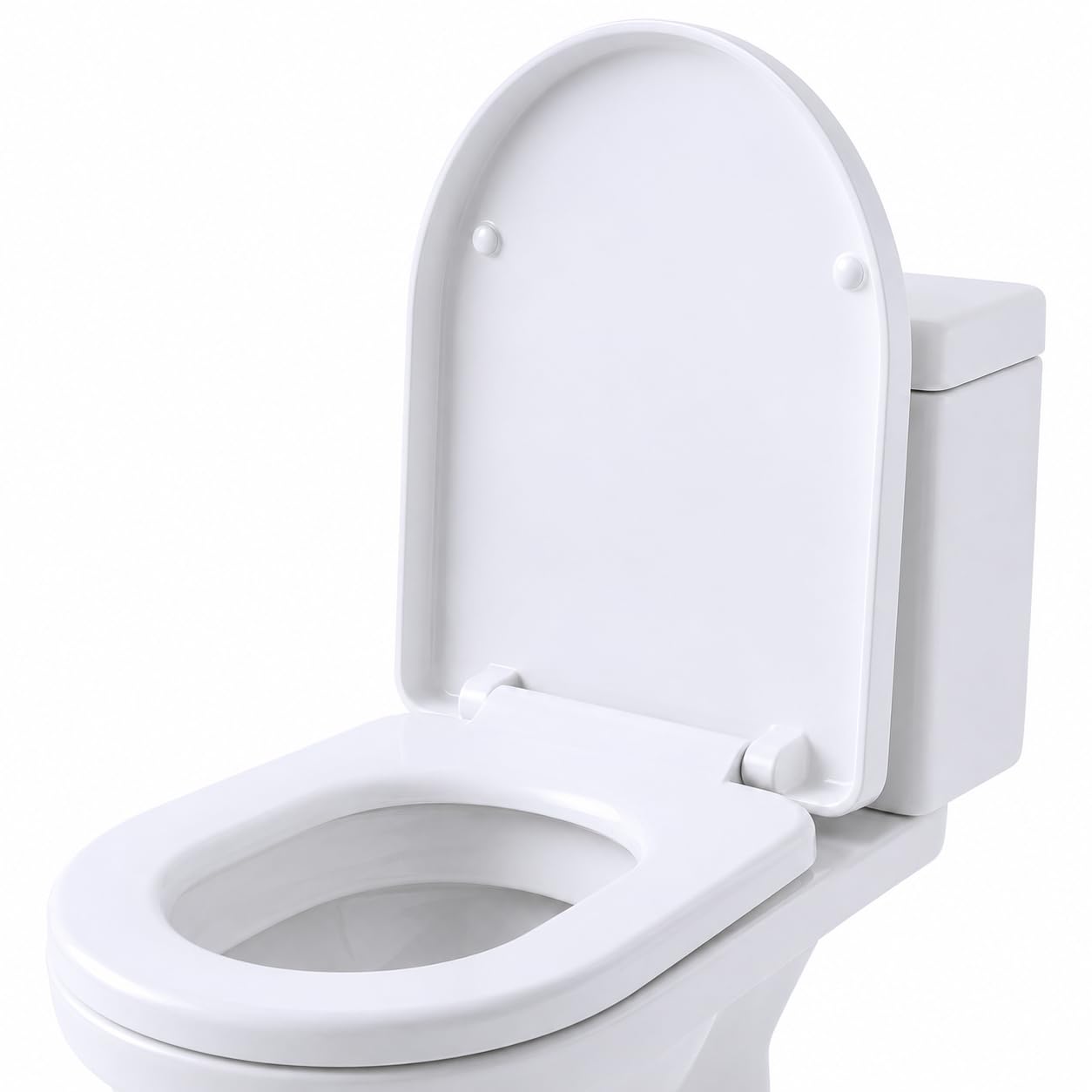 Square Soft Close Toilet Seat - White