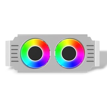 Memory RAM Cooler ARGB Fans, RAM Cooler, ARGB RAM Radiator Computer Memory Module Heat Sink PWM Temperature Control Fan for DDR DDR2 DDR3 DDR4 DDR5 White