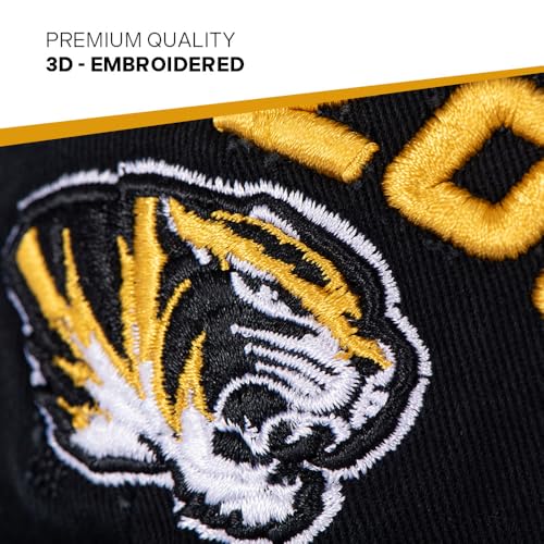 Gorra de béisbol bordada University of Missouri negra miniatura 3