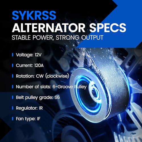 SYKRSS 13970 Alternator Compatible with BMW 325i 325xi 330Ci 330i 330xi 525i 01-05, Z3 530i 01-02, 325Ci X5 01-06, Fit for 0124515050 12311432986 12311740629 12317501599 by SYKRSS - Used condition - Image 3