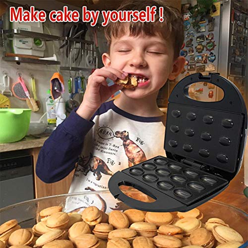 Nussbäcker Waffeleisen , Nussmacker Backautomat für 12 knusprige Teigschalen, 750W Edelstahl Bratpfanne Kühler zum… – Bild 4