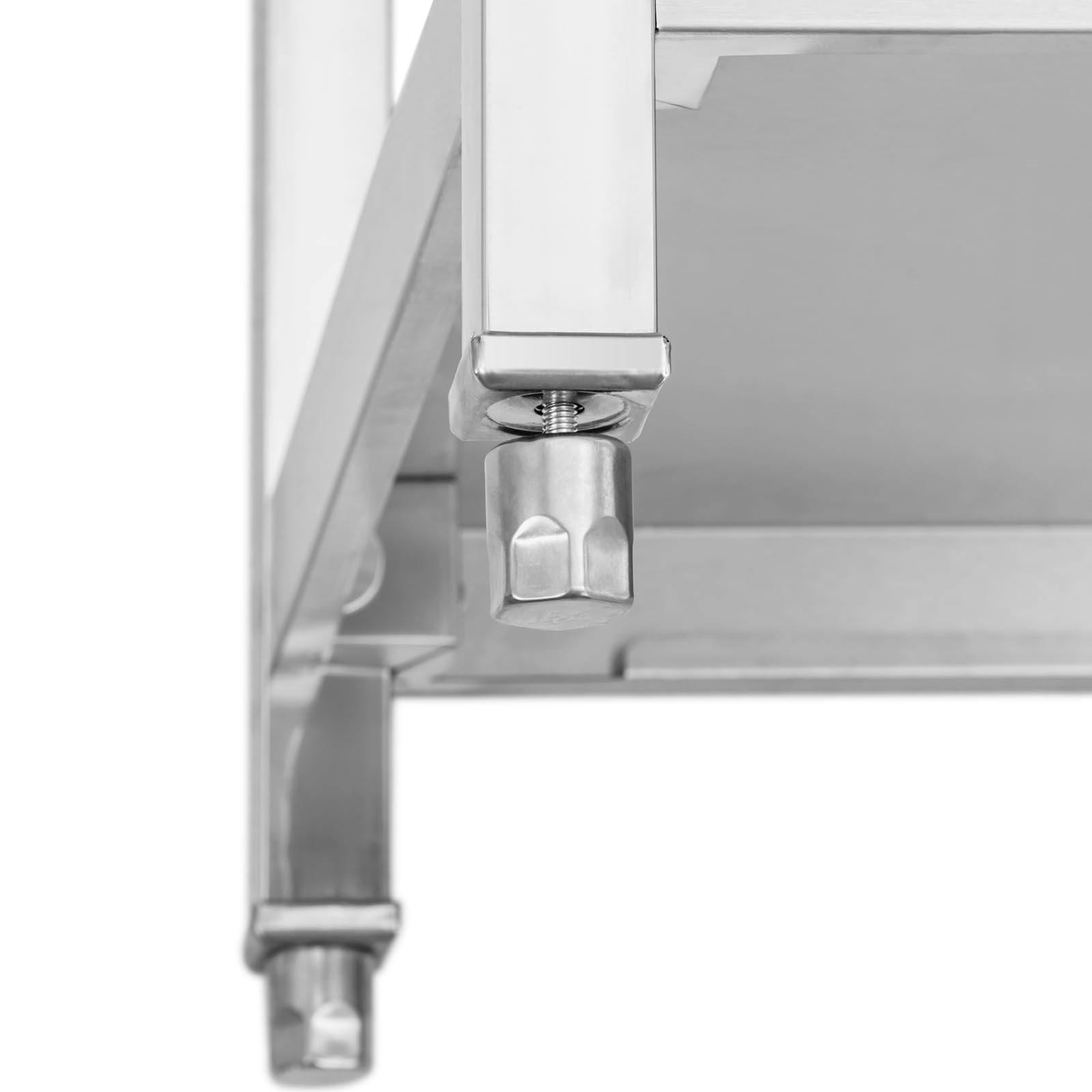 Royal Catering RCGS-1B100D7 Spültisch 1 Becken zu 500 x 500 x 300 mm extra Ablage Edelstahl Edelstahl-Spültisch Gastro-Spültisch