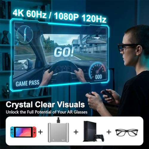 Image of Verilux Type C to Dual C AR Glasses Adapter 2-in-1 Splitter, Compatible PD 100W Fast Charging Adapter for DJI RC 2, Switch OLED, Steam Deck Connected Viture /Rokid /Xreal AR Glasses 1080P@120Hz /4K@60Hz