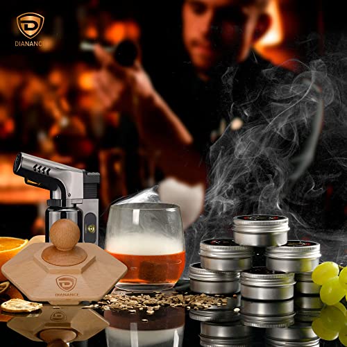Dianance Cocktail Smoker Kit With Torch, Whiskey, Bourbon Smoker, Drink