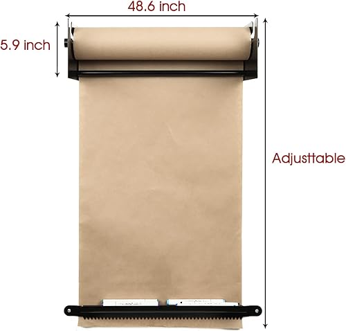 Miniatura 10 de Dispensador de papel kraft de 36 pulgadas para montaje en pared, dispensador de papel de carnicero, cortador de rollos de papel, ideal para el