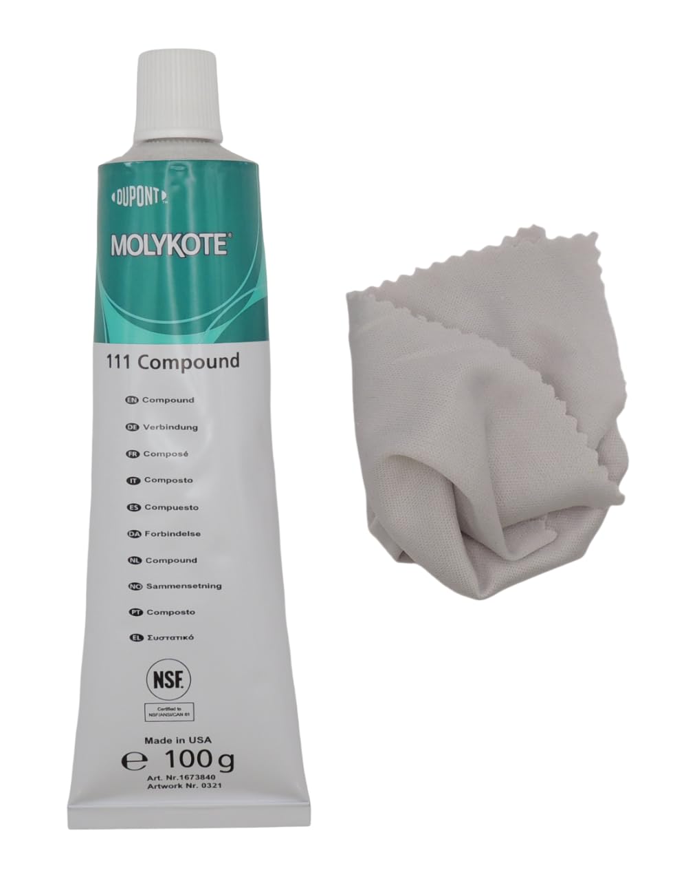 Molykote 111 - Lubrifiant pour vannes, robinets, horlogerie, étanchéité pour systèmes sous pression et sous vide. Excellente étanchéité pour appareils maritimes, résiste aux produits chimiques