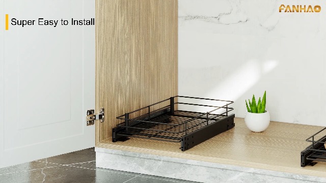 Organizzatore Sottolavello 2 Livelli FANHAO - Scaffale Estraibile In Metallo Cromato Per Cucina E Bagno - Foto 12