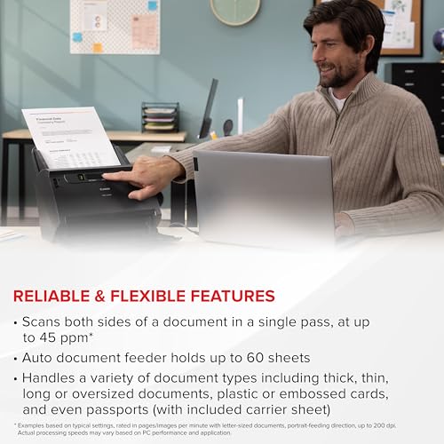 Image of Canon DR-C240 Office Document Scanner, Black